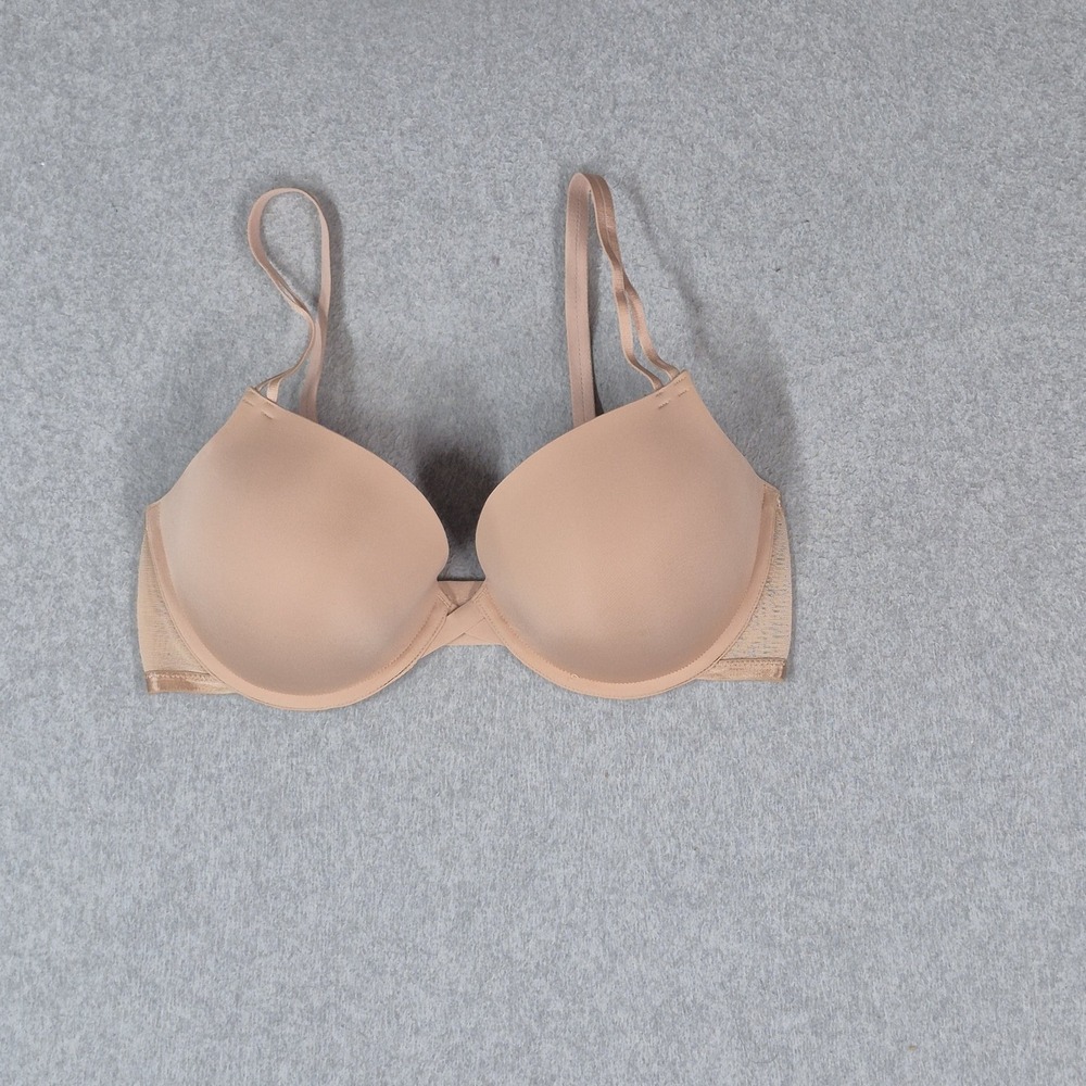 Tell Tale Women Bra 34DD Beige Underwire Full Coverage Push Up T Shirt